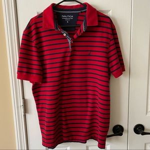 Mens Nautica XL Striped Polo Shirt